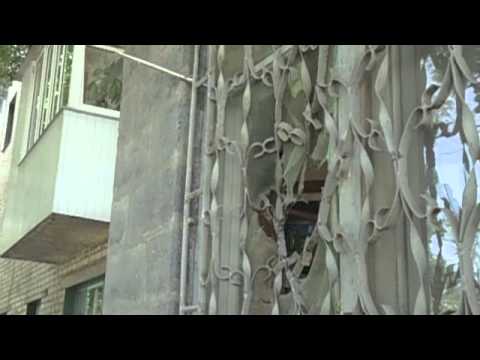 Обстрел первых этажей в Славянске
