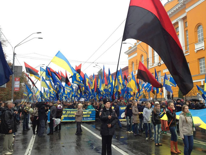 В Киеве завершился марш в честь годовщины УПА