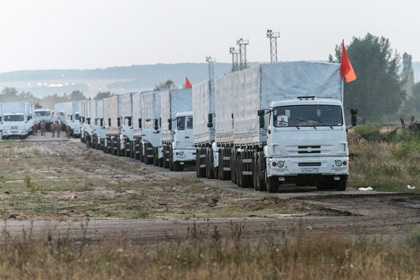 В Донецк и Луганск прибыл пятый гуманитарный конвой