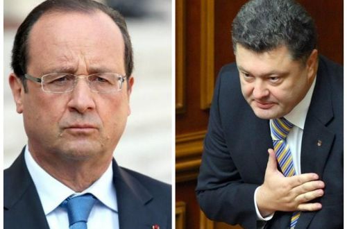 Олланд и Порошенко подчеркнули необходимость выполнения Минских договоренностей