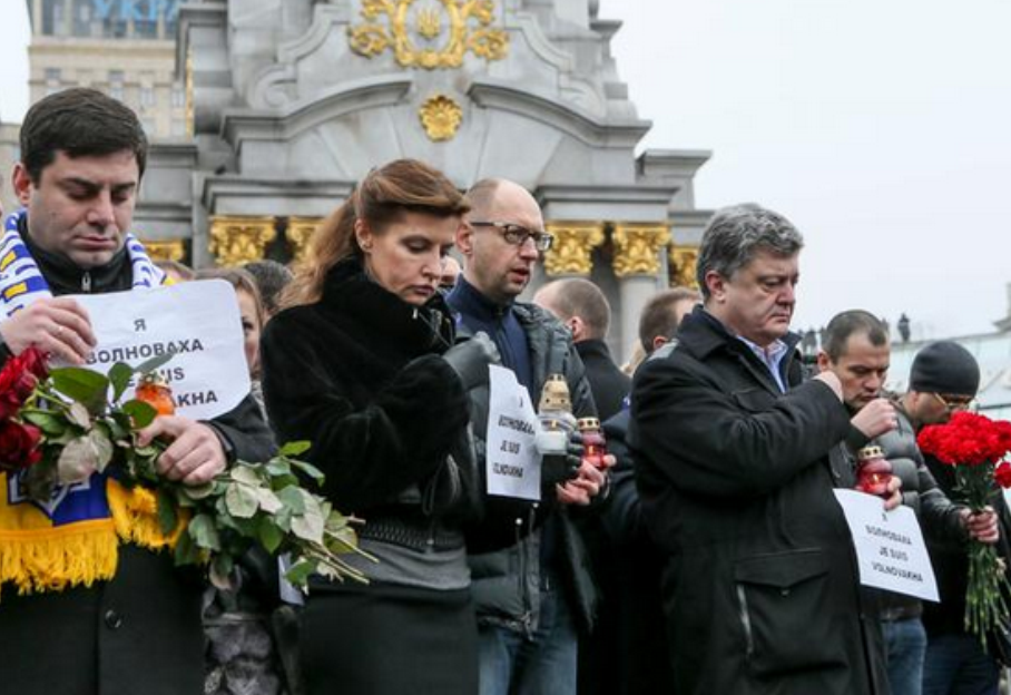 Порошенко и Яценюк пришли на Марш мира в Киеве