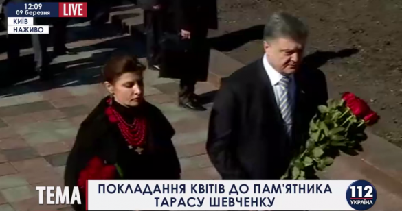 Пётр Порошенко возложил цветы к памятнику Тарасу Шевченко в Киеве