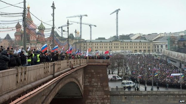 В Москве закончился марш памяти Бориса Немцова