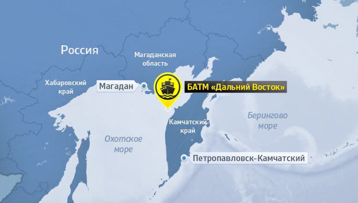 В Охотском море затонул траулер «Дальний Восток», 54 человека погибли