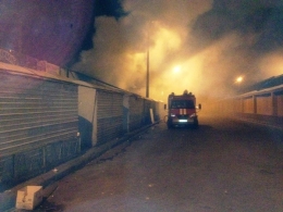 В Киеве произошёл пожар на рынке