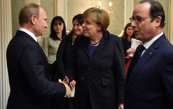 Путин, Меркель и Олланд обсудили кризис в решении конфликта на Донбассе