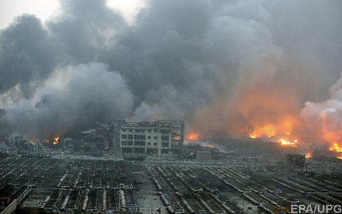 Опубликовано видео момента самого мощного взрыва в Тяньцзине