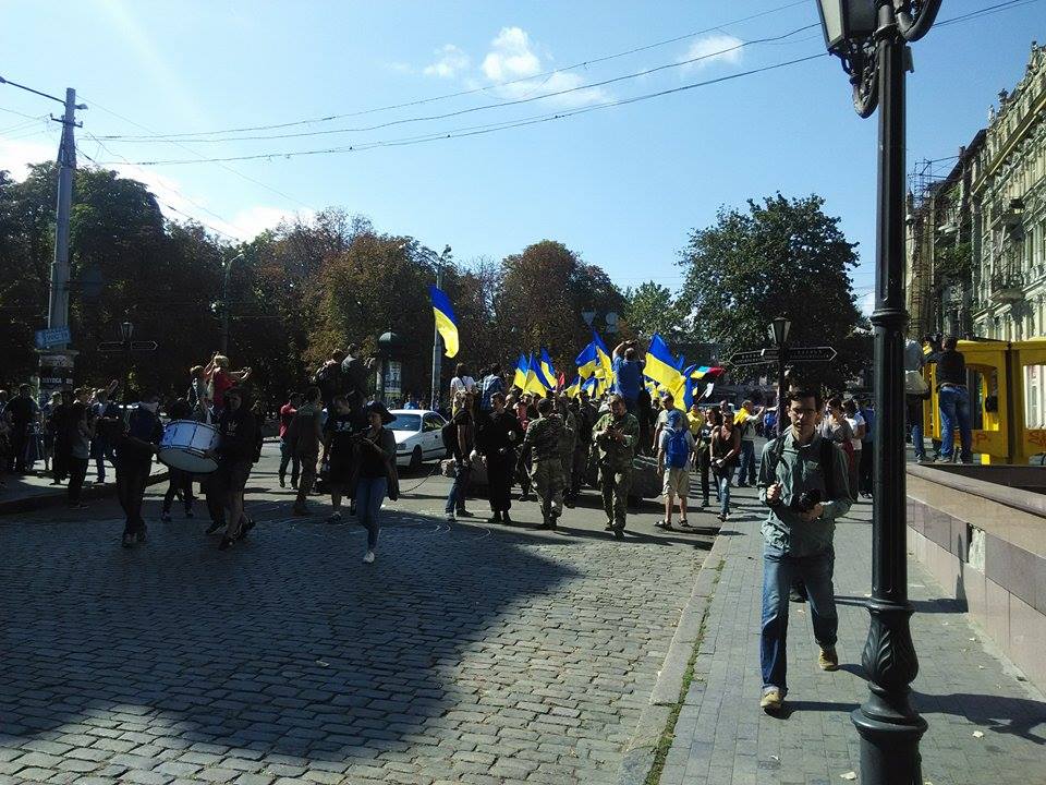 В Одессе прошёл марш в поддержку обвиняемых в убийстве Бузины (фото, видео)