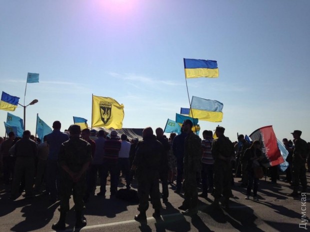 На границе с «ПМР» прошёл пикет в поддержку блокады Крыма