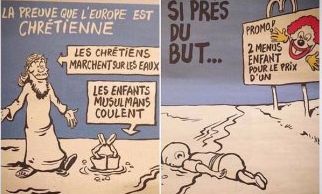 Charlie Hebdo опубликовал карикатуры на погибшего мальчика из Сирии