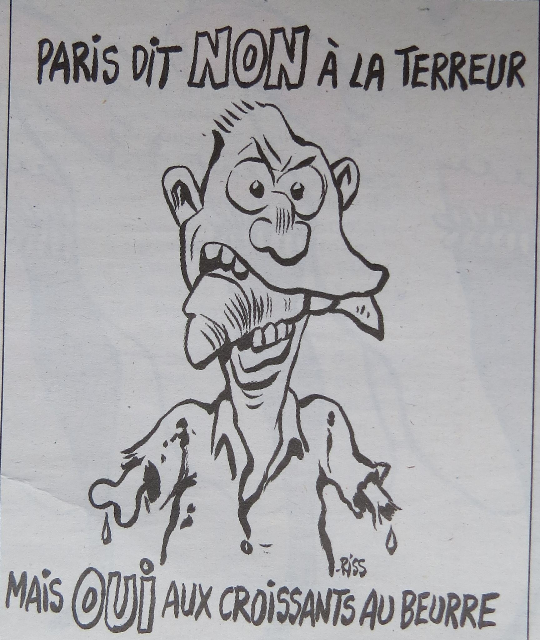 В Charlie Hebdo размещено более 10 карикатур, высмеивающих парижские теракты - 4 - изображение