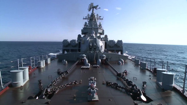 Ракетный крейсер «Москва» вернулся в Севастополь