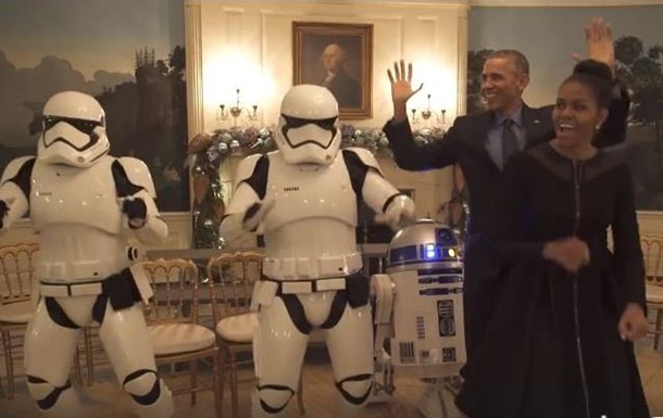 Барак Обама станцевал с героями «Звездных войн»
