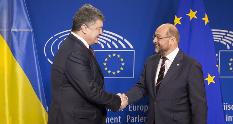 Шульц заверил Порошенко в готовности Европарламента завершить все процедуры по безвизу