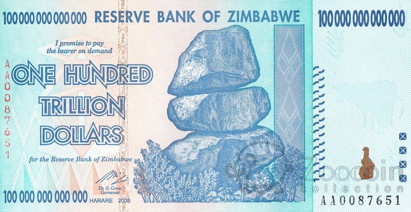 У экс-начальника налоговой изъяли 50 млрд долларов Зимбабве