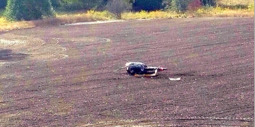 В Латвии во время ралли разбился вертолет, один погибший (видео)