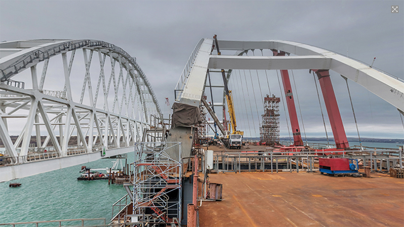 Завершена сборка пролетов автодорожной части Крымского моста