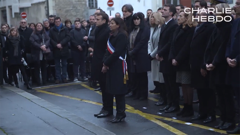 В Париже почтили память погибших при атаке на Charlie Hebdo