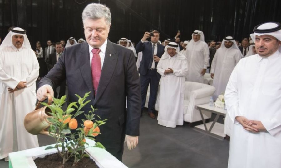 Порошенко обсудил с эмиром Катара поставки сжиженного газа в Украину