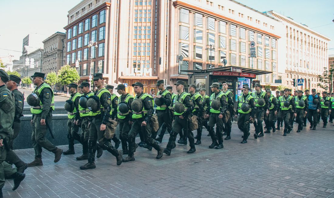 В центр Киева стянули сотни правоохранителей