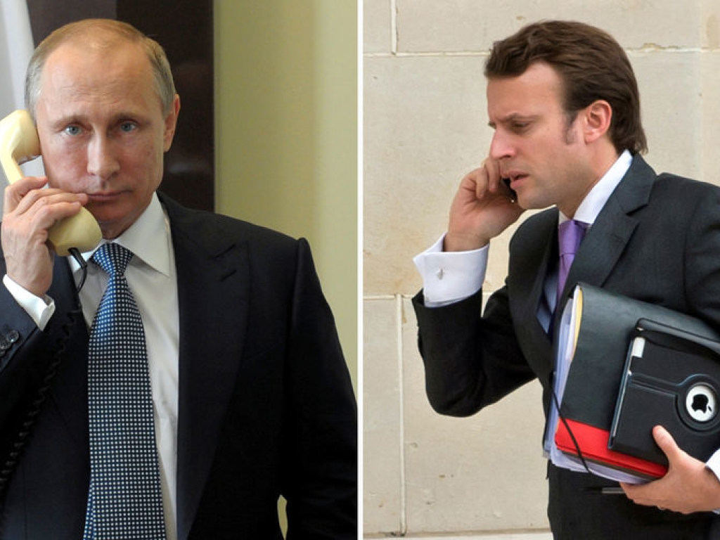 Путин провел телефонную беседу с Макроном