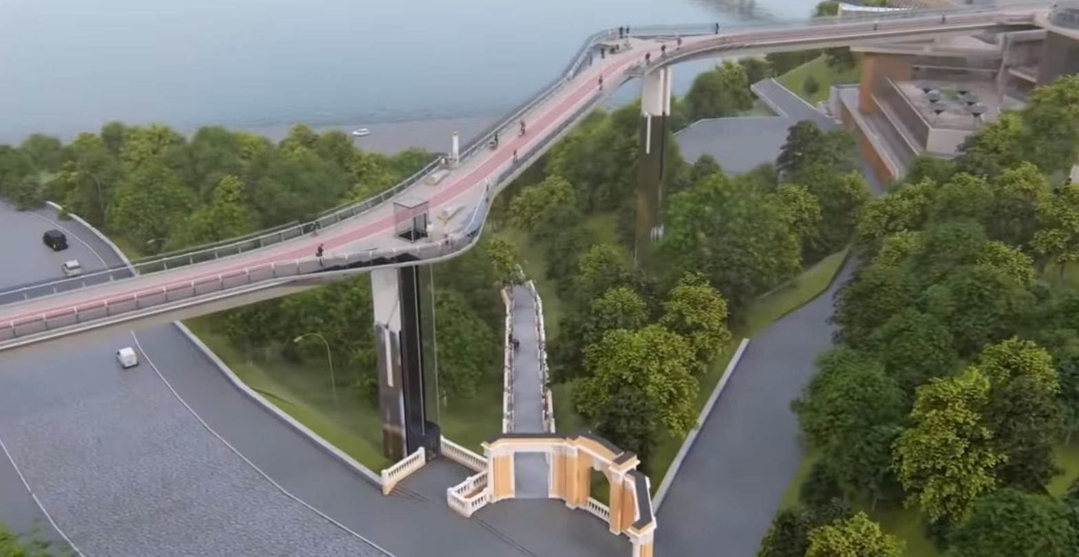 Кличко показал проект нового пешеходного моста в Киеве