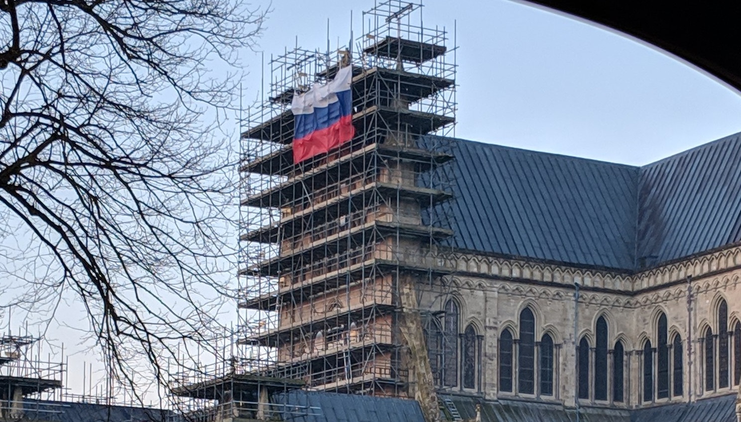 На соборе в Солсбери заметили российский флаг