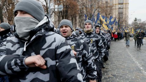 Нацкорпус проводит митинг на Майдане (видео)