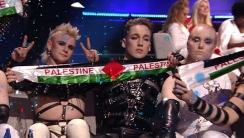 Исландцы и Мадонна показали флаги Палестины на Евровидении в Израиле