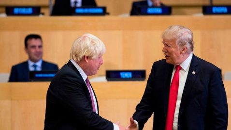 Трамп поздравил Джонсона с премьерством: «Будет великолепным»