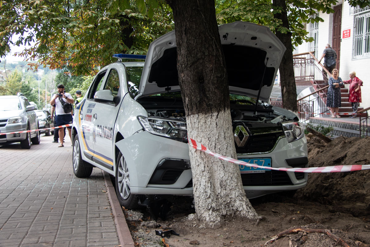 В Киеве Renault врезался в дерево, умер сотрудник госохраны