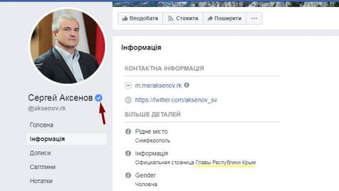 Из-за страницы Аксенова у Facebook спрашивают, чей Крым