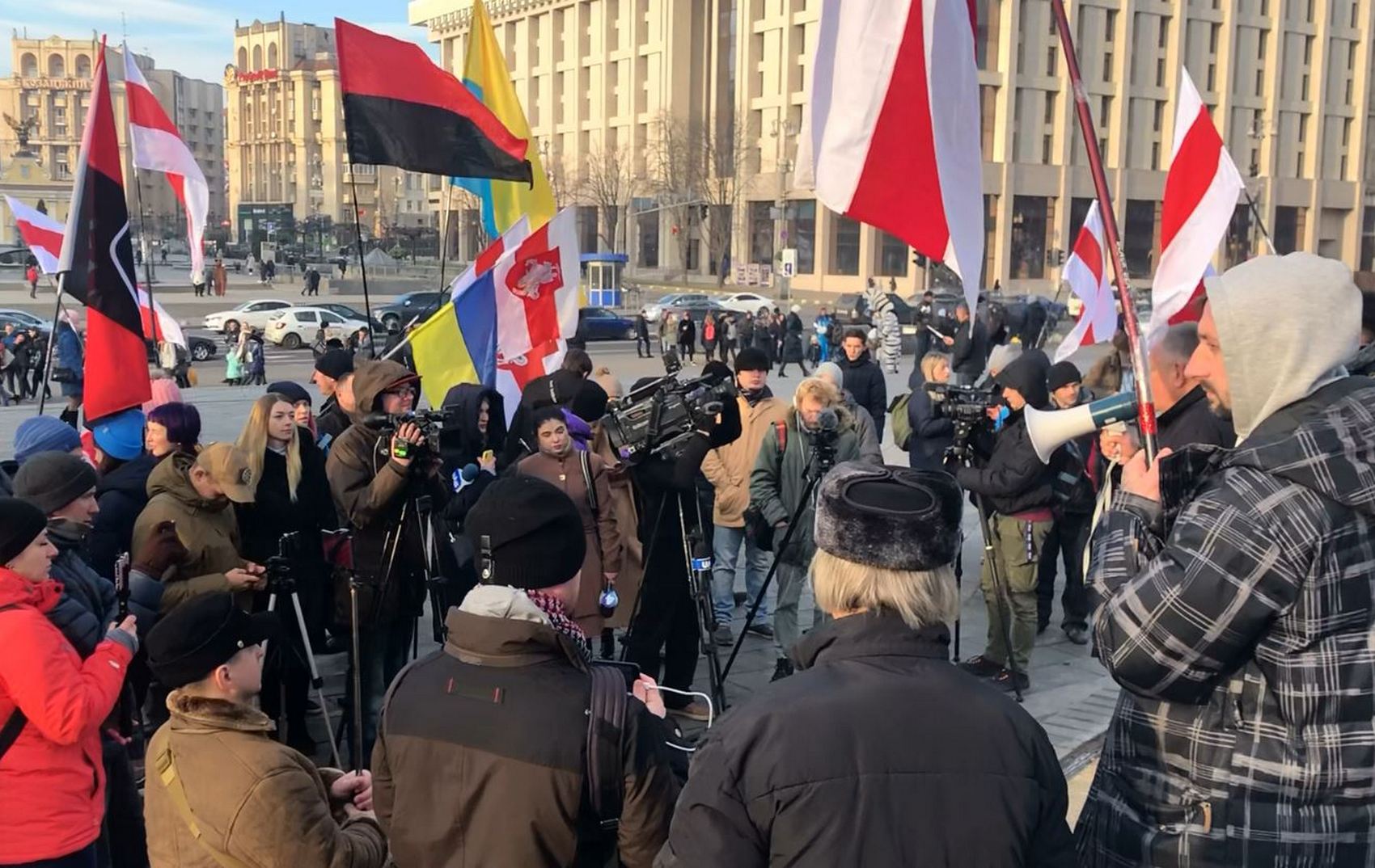 В Киеве проходит акция против интеграции Беларуси и России