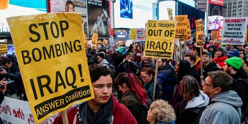 В США прошли протесты против войны с Ираном