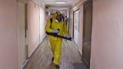 В Киеве дезинфицировали общежитие, в котором жил студент с коронавирусом