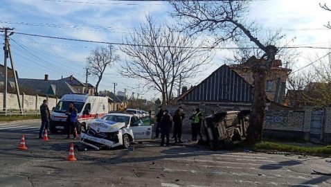 В Херсоне полиция попала в ДТП – 5 пострадавших