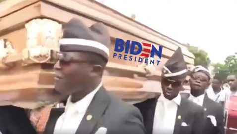 Трамп разместил видео с африканцами, которые танцуют с «гробом Байдена»