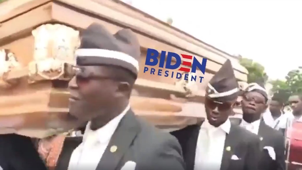 Трамп разместил видео с африканцами, которые танцуют с «гробом Байдена»