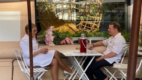 Ляшко и Тимошенко встретились в киевском кафе