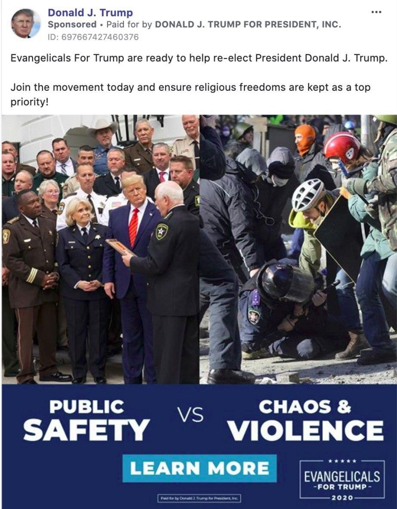 В рекламе Трампа использовали фото с Майдана в качестве примера хаоса - 1 - изображение