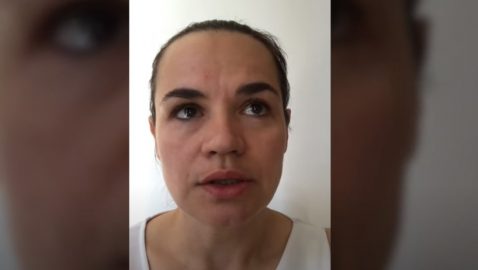 Тихановская записала первое видеообращение с момента выезда из Беларуси