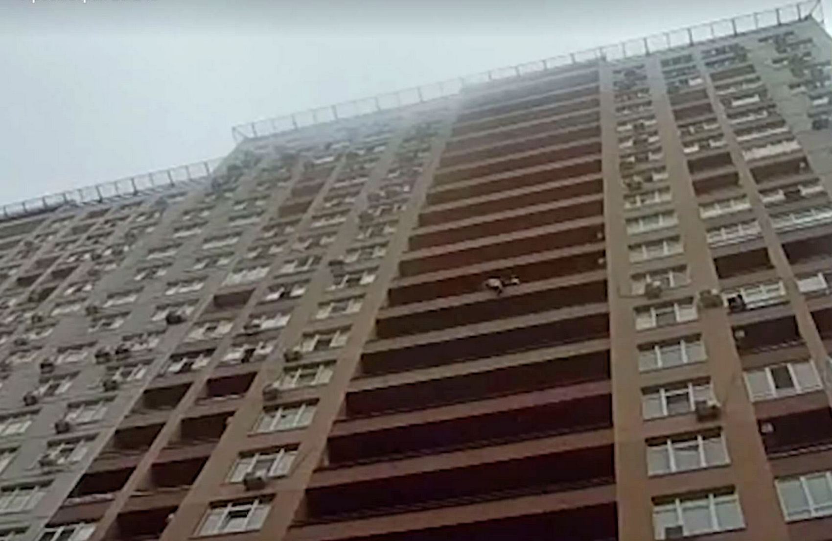 В Киеве патрульный на лету поймал женщину, спрыгнувшую с 15 этажа (видео)