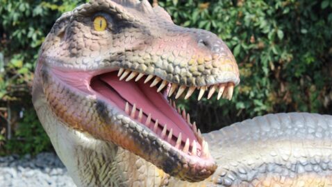 В Херсоне динозавры зазывали всех на выборы