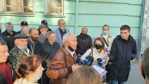 В Киеве на митинге пенсионеры-силовики требуют перерасчета пенсий