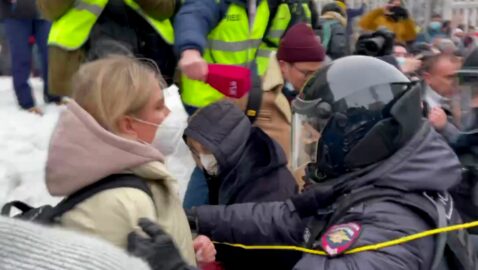 Любовь Соболь задержали во время митинга в Москве (видео)