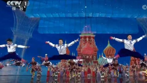 На китайском TV показали «русский танец Гопак» на фоне собора Василия Блаженного (видео)