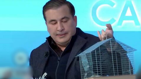 Саакашвили принёс в эфир крысу по фамилии Коррупция