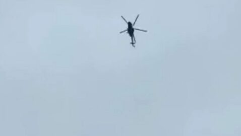 Российский вертолет нарушил воздушное пространство Украины (видео)
