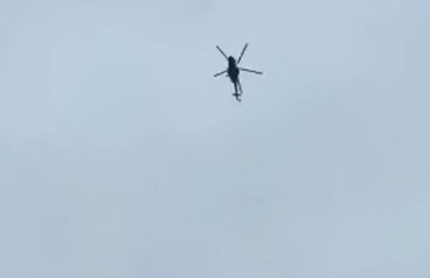 Российский вертолет нарушил воздушное пространство Украины (видео)