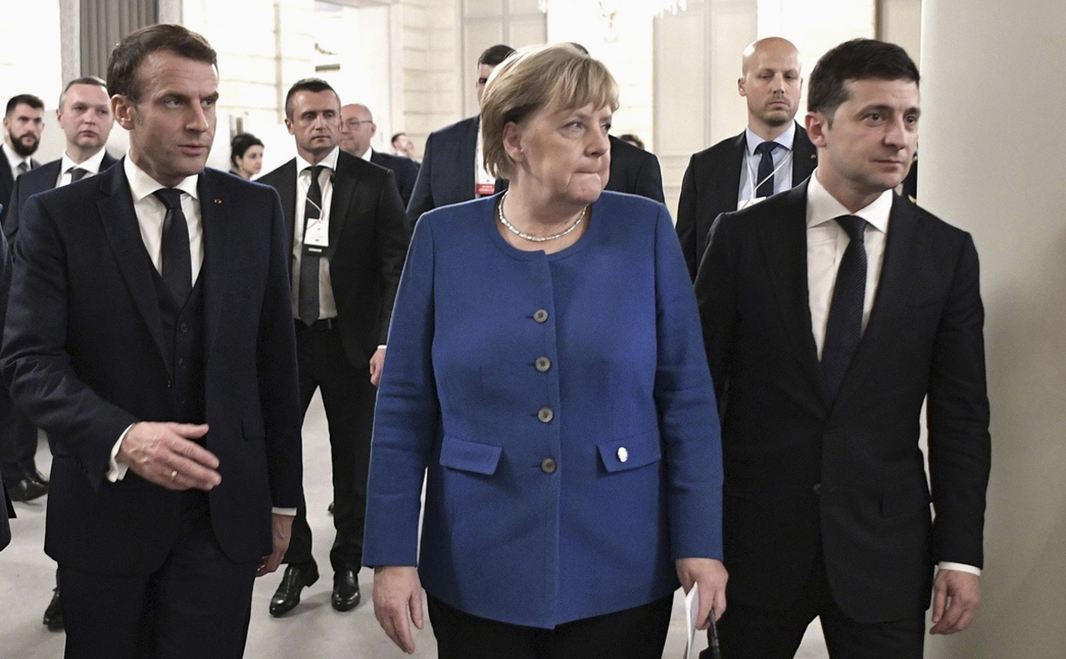 Стали известны темы переговоров Макрона, Меркель и Зеленского